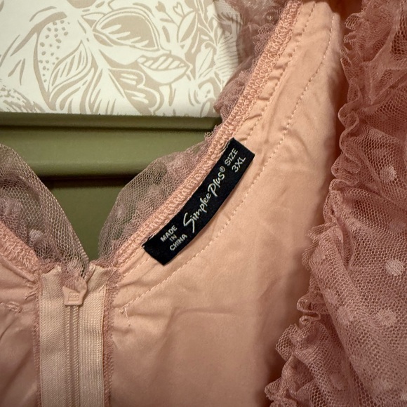 Elegant Pink Ruffle Dress - Picture 4 of 5